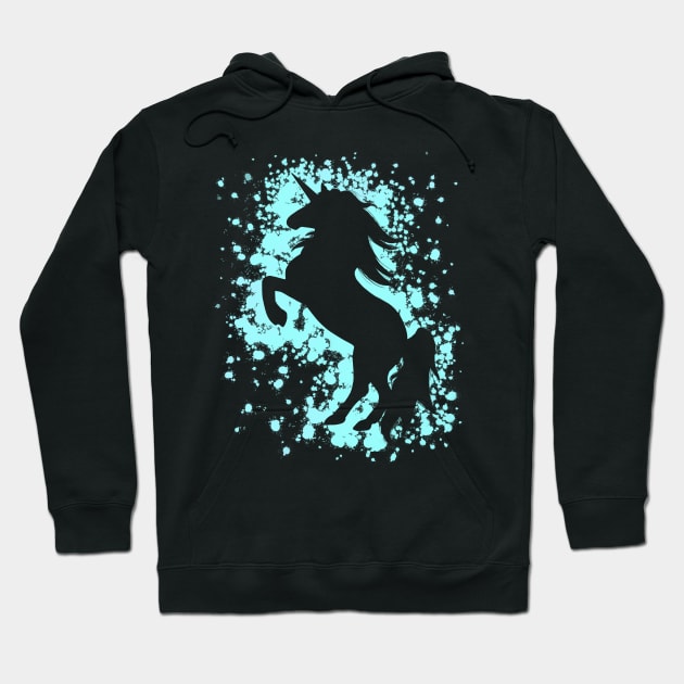 Magical Blue Unicorn Hoodie by Lady Lilac